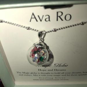 Magic Globe Sterling Necklace Swarovski 